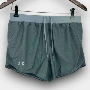 Under Armour Women’s Fly-By 2.0 Running Shorts SM Gray HeatGear Lined 1350196
